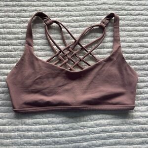 Lululemon Mauve Sports Bra with Crisscross Back
